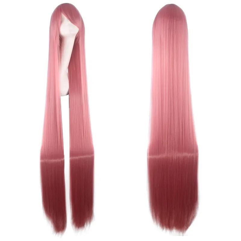 Perruque colorée longue de 100cm, perruques de fête pour Costume de Cosplay Anime, perruque synthéti