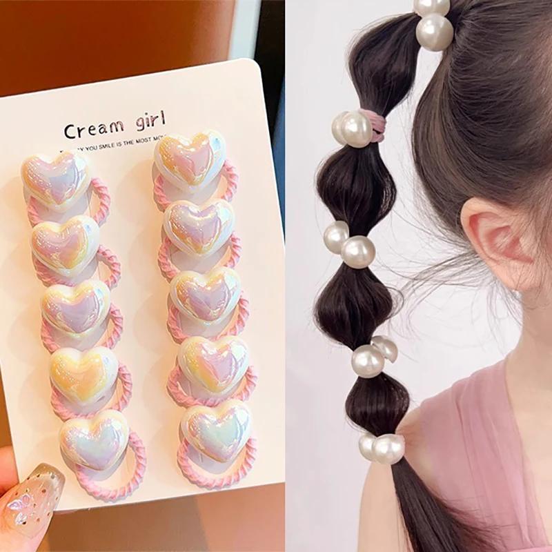 10 pièces/ensemble mignon bébé fille cheveux amour bandes dessin animé amour coeur étoile cheveux cr