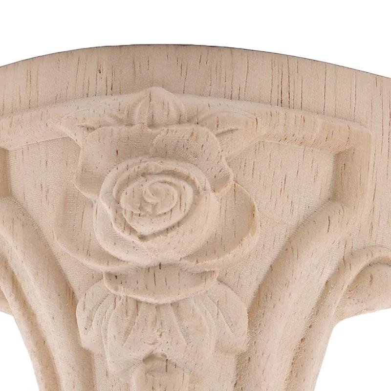 Pieds de meubles sculptés en bois massif de Style européen, 4 pièces, pieds de siège de meuble TV, a