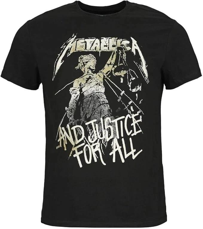 T-shirt Metallica Justice For All à motifs artistiques, mode d'été, pour hommes et femmes, en coton,