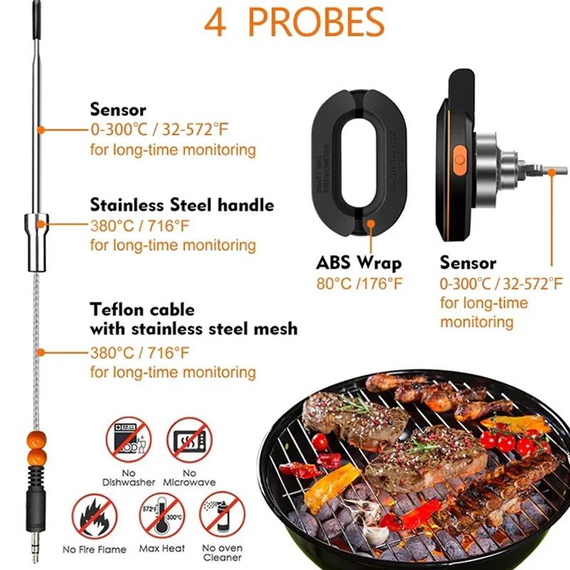 Thermomètre Bluetooth capteur numérique pour four haut 500 degrés gril Barbecue viande viande BBQ cu