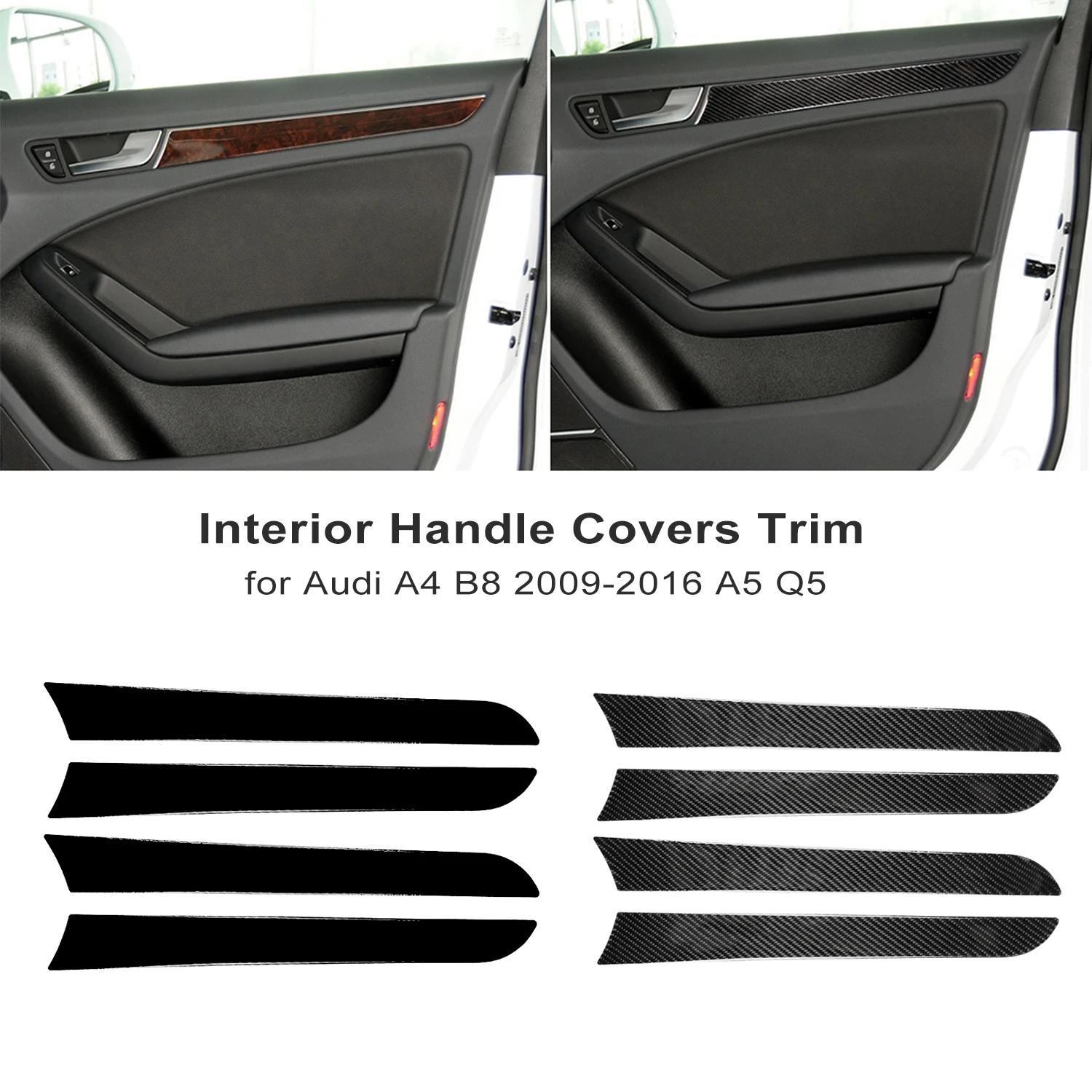 Revêtement d'habillage de panneau de porte de fenêtre en Fiber de carbone, pour Audi A4 B8 A5 2010 2