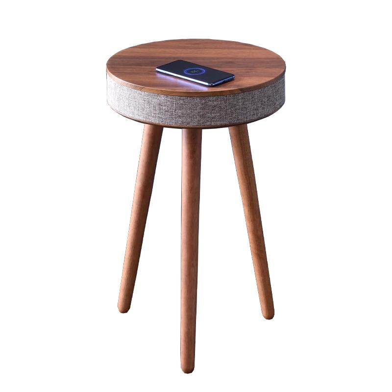 Table basse intelligente créative avec haut-parleur HIFI Bluetooth, chargement sans fil, Style nordi