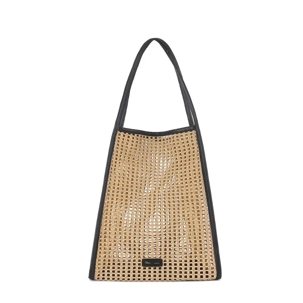 Sac de plage tissé en raphia pour femmes, sacoche de luxe de marques célèbres, amissié, décontracté 