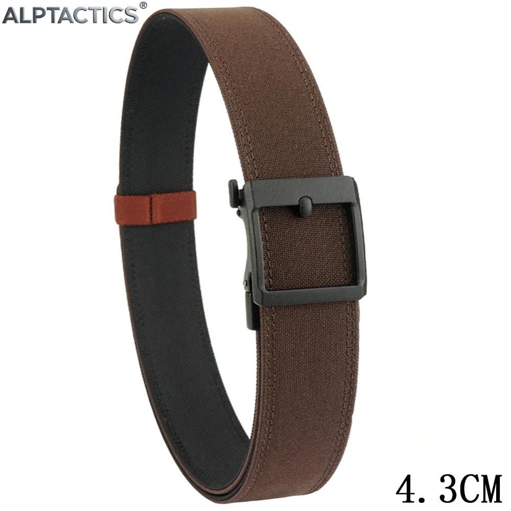 TUSHI 4.3cm ceinture tactique militaire pour hommes boucle automatique en métal épais en Nylon chass