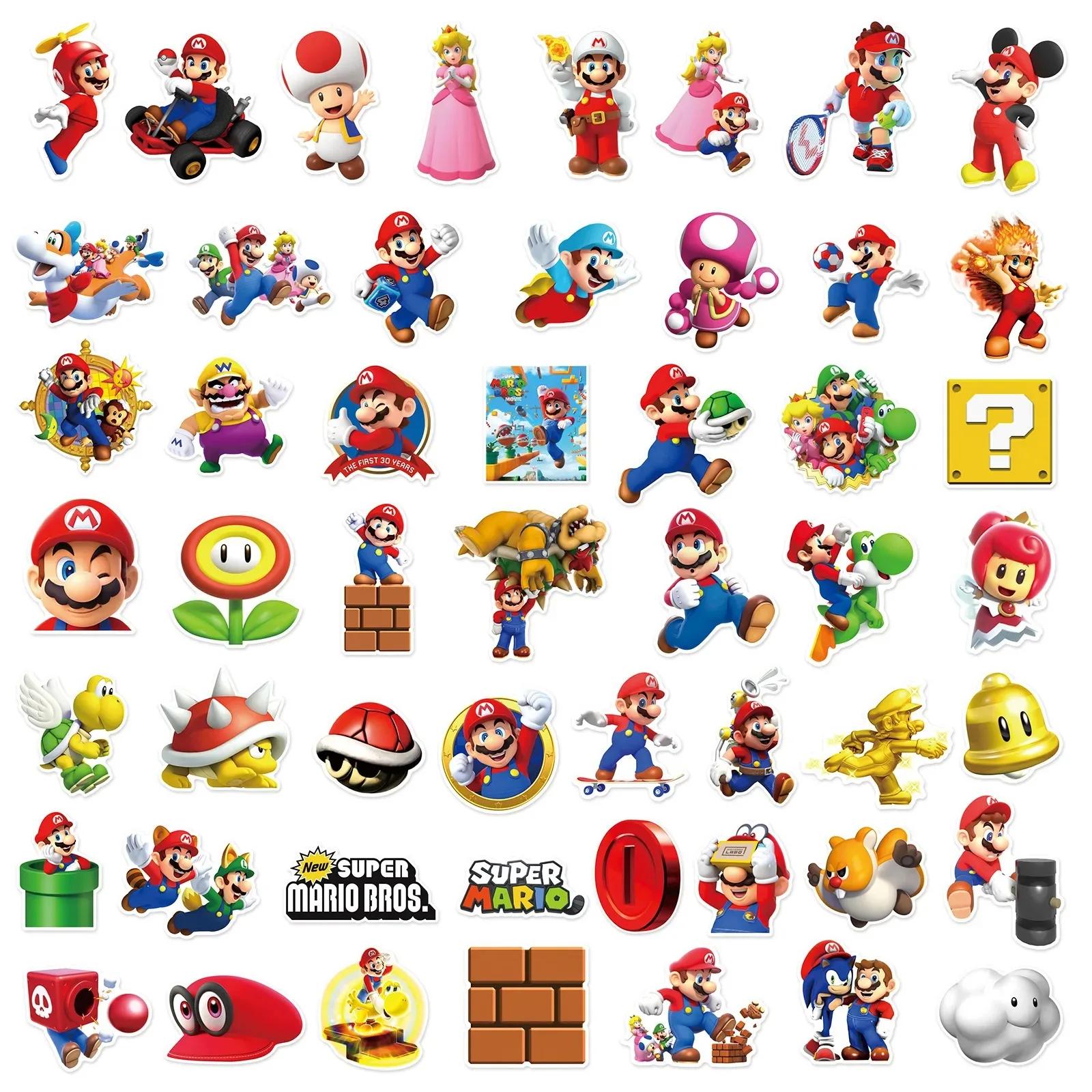 Autocollants du jeu Super Mario pour enfant, stickers waterproof, dessin animé, pour ordinateur port