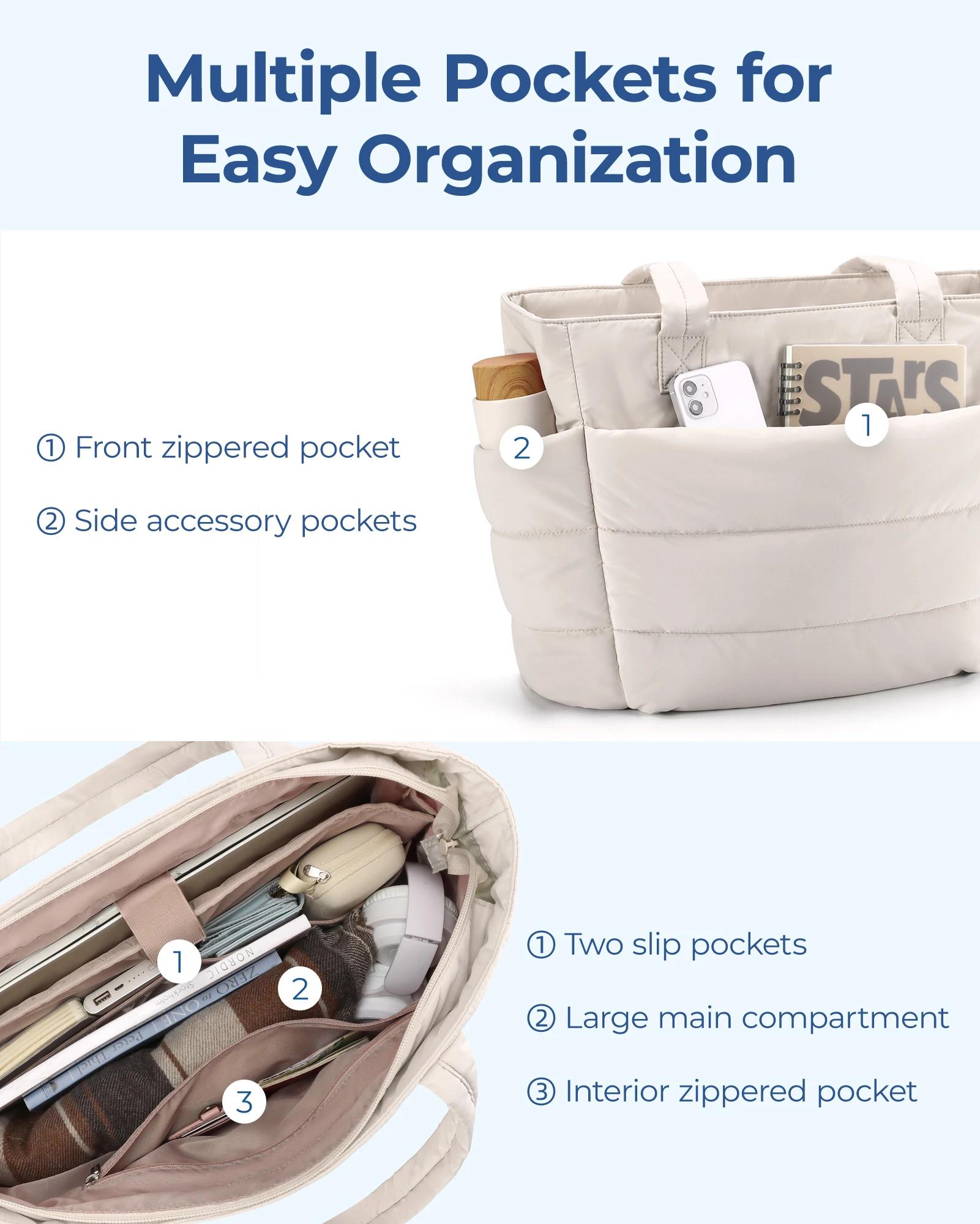 BAGSMART-Sac fourre-tout grande capacité pour femme, sac à main polyvalent, sac à provisions, sac de