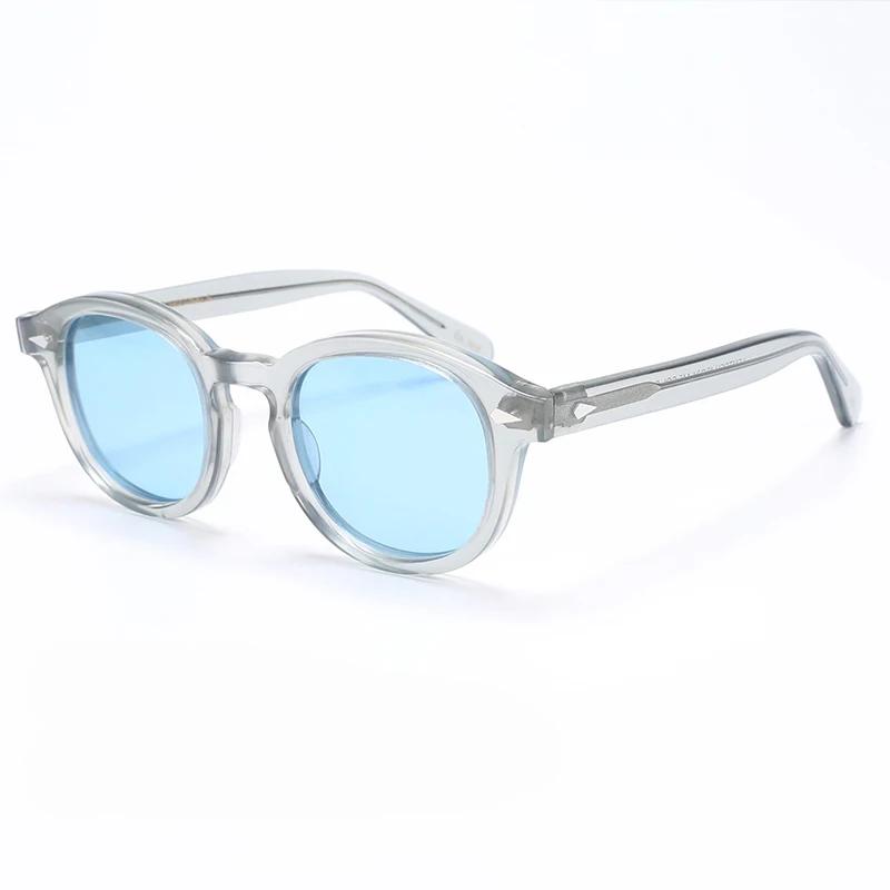 Lunettes de soleil polarisées Johnny Depp pour hommes et femmes, monture en acétate, marque de luxe,