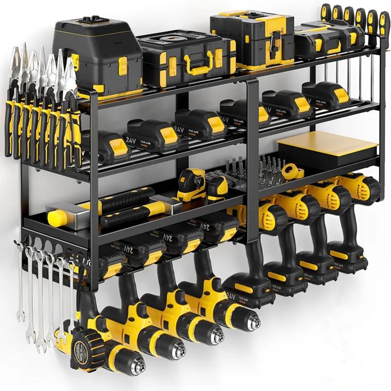 Organisateur d'outils électriques, support mural, étagère à outils en métal robuste, cintre de perce