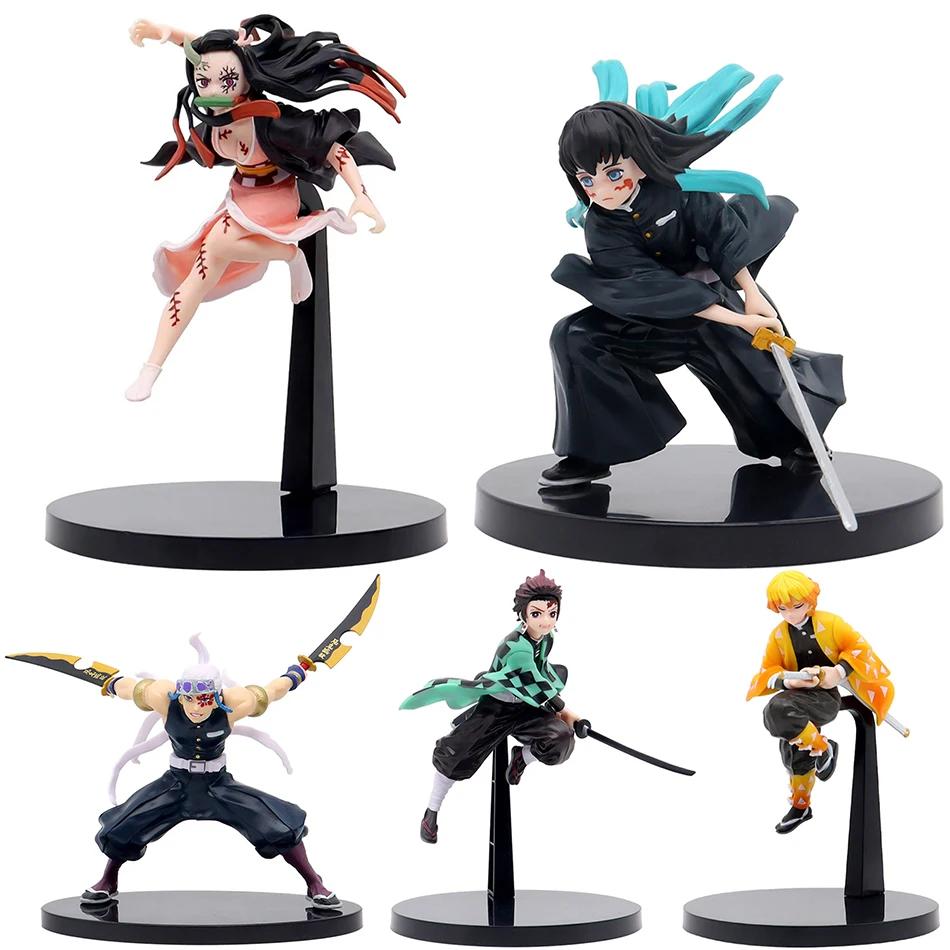 Figurine de dessin animé Demon Slayer Kimetsu no Yaiba, Kamado Tanjirou, Agatsuma Zenitsu Nezuko War