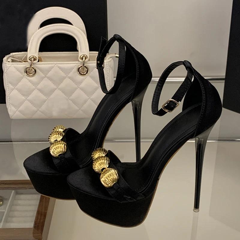 Liyke – sandales d'été à talons super hauts de 16CM pour femmes, chaussures de soirée à bout ouvert 