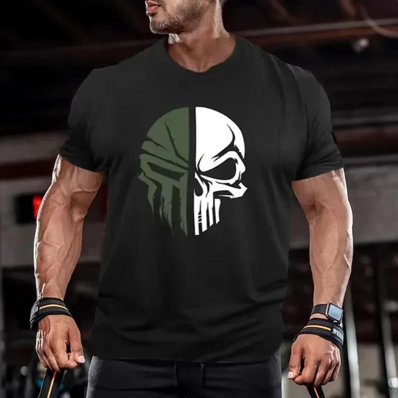 T-shirt à manches courtes pour hommes, haut de Fitness, respirant, à séchage rapide