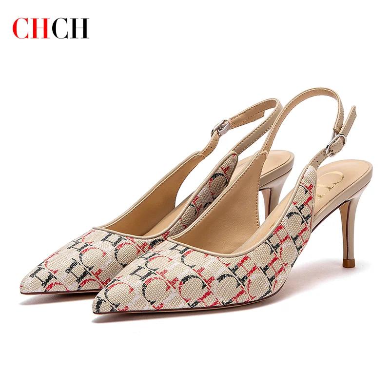 CHCH-Sandales à Talons Hauts de 7cm pour Femme, Chaussures de Soirée de Mariage