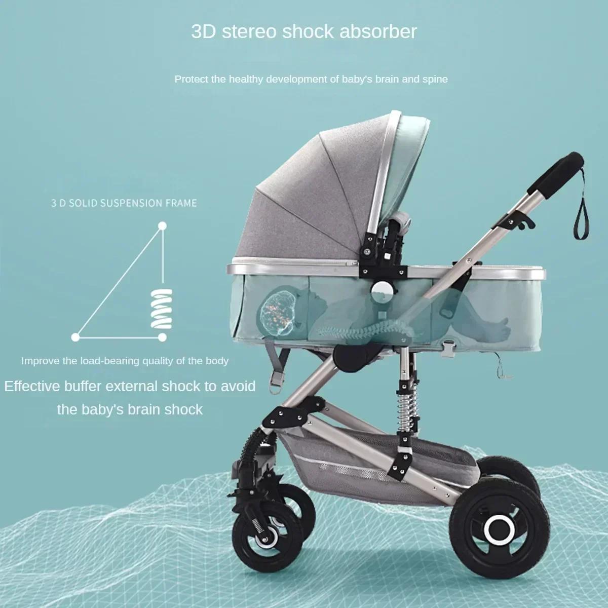 3in1 bébé poussette haute paysage bébé landau portable bébé poussette multifonctionnel nouveau-né la