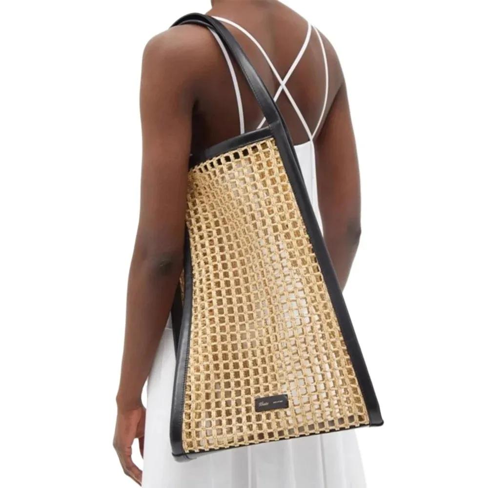 Sac de plage tissé en raphia pour femmes, sacoche de luxe de marques célèbres, amissié, décontracté 