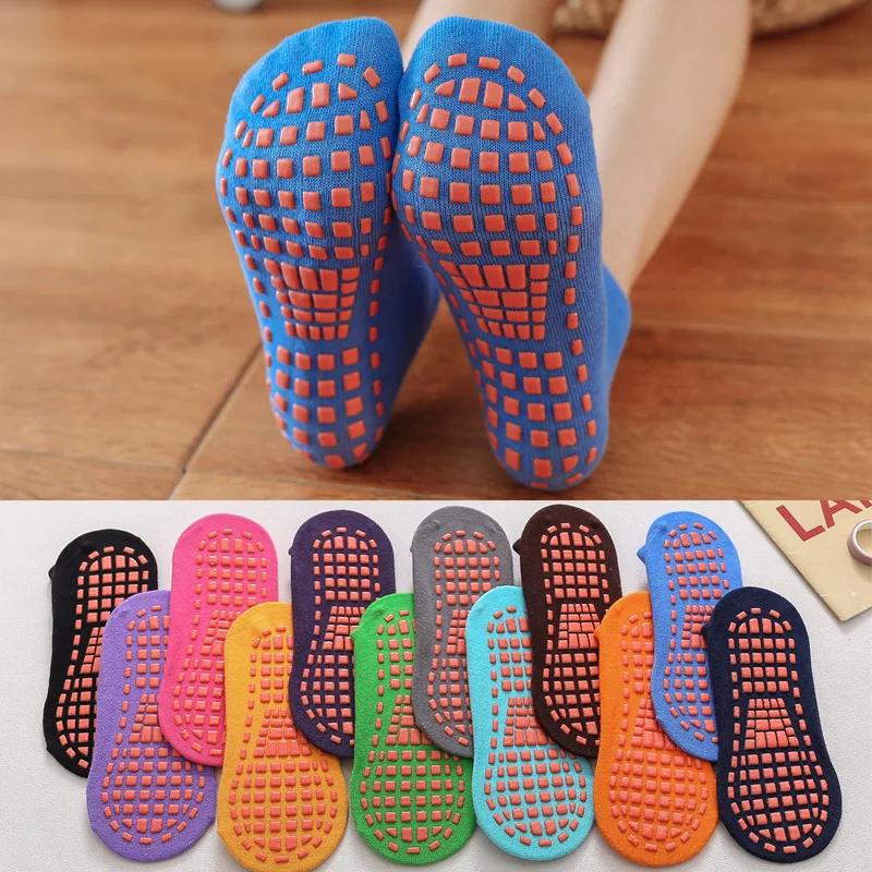Chaussettes antidérapantes pour enfants et adultes, chaussettes de Trampoline Parent-enfant, chausse