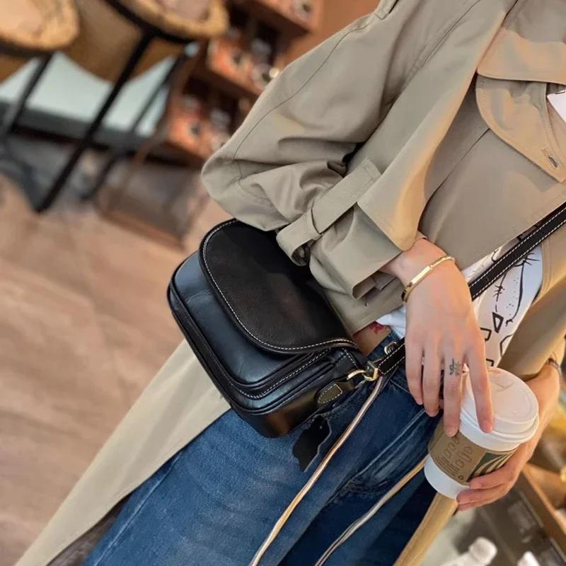 Sac à main en cuir de vache naturel pour femmes, sacs à bandoulière de bonne qualité pour les déplac
