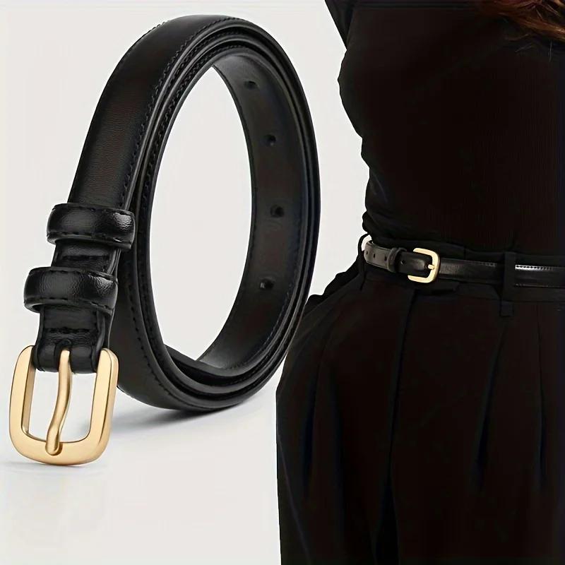 Ceinture décontractée à la mode, avec sensation Simple et haut de gamme, ceinture à Double boucle à 