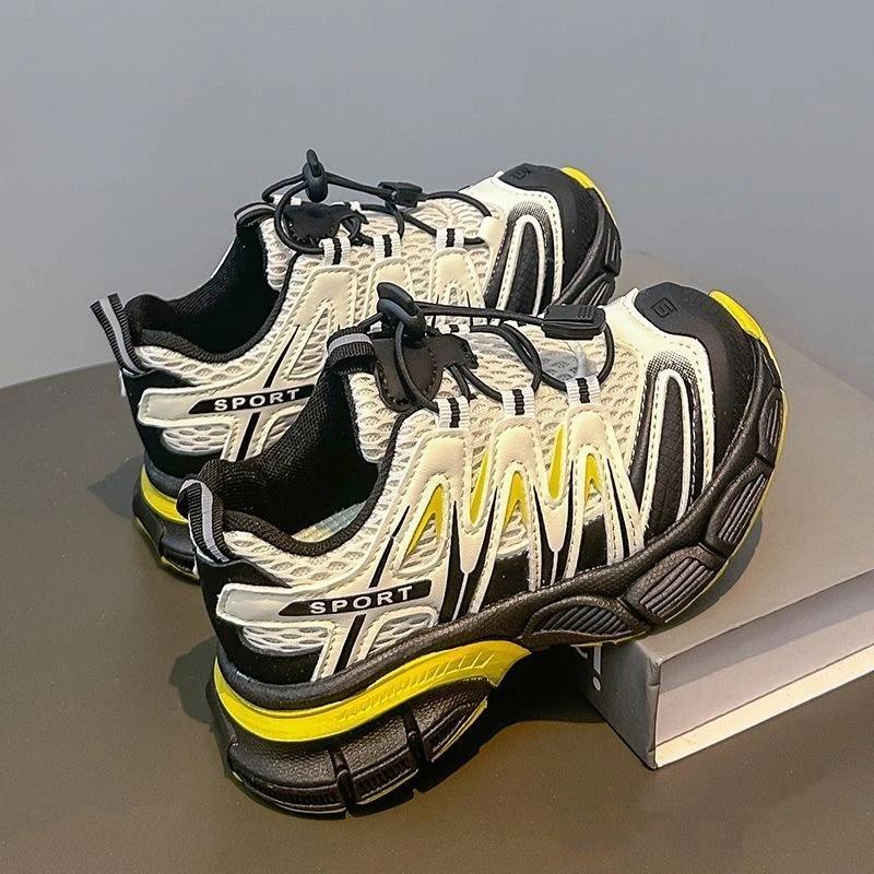 Enfants filles grosses baskets maille chaussures décontractées respirantes automne hiver nouveau à l