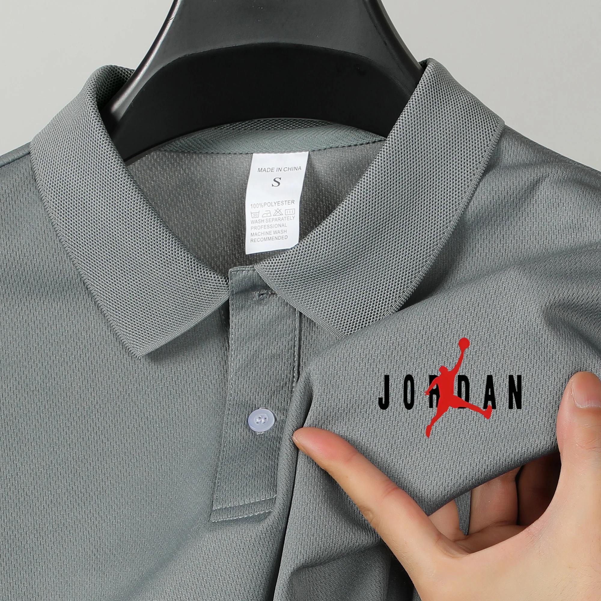 Polo haut de gamme à manches courtes pour homme, imprimé lettres, collection été 2026, respirant, dé