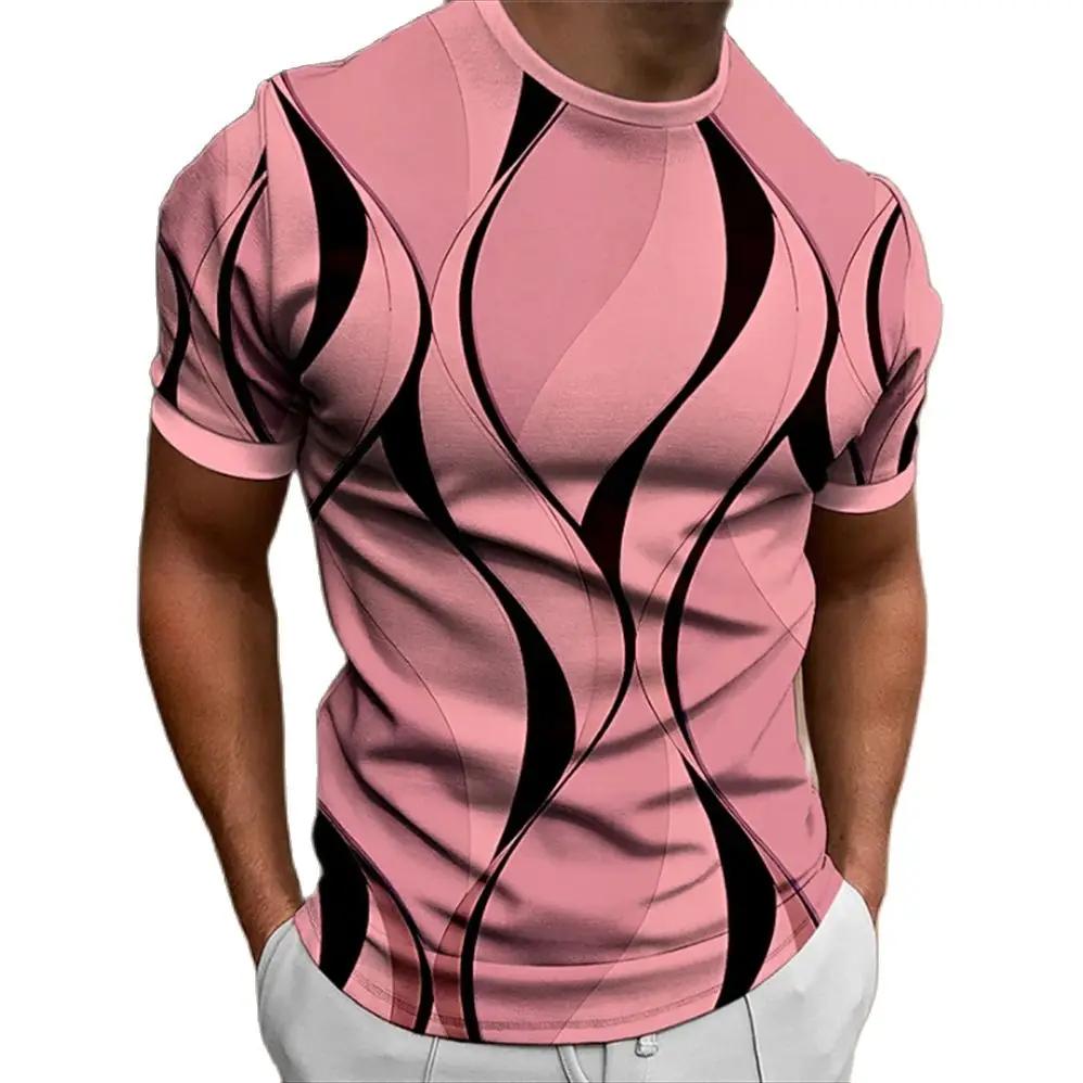 T-shirt manches courtes col rond homme, estival et à la mode, avec impression 3D, punk, streetwear, 