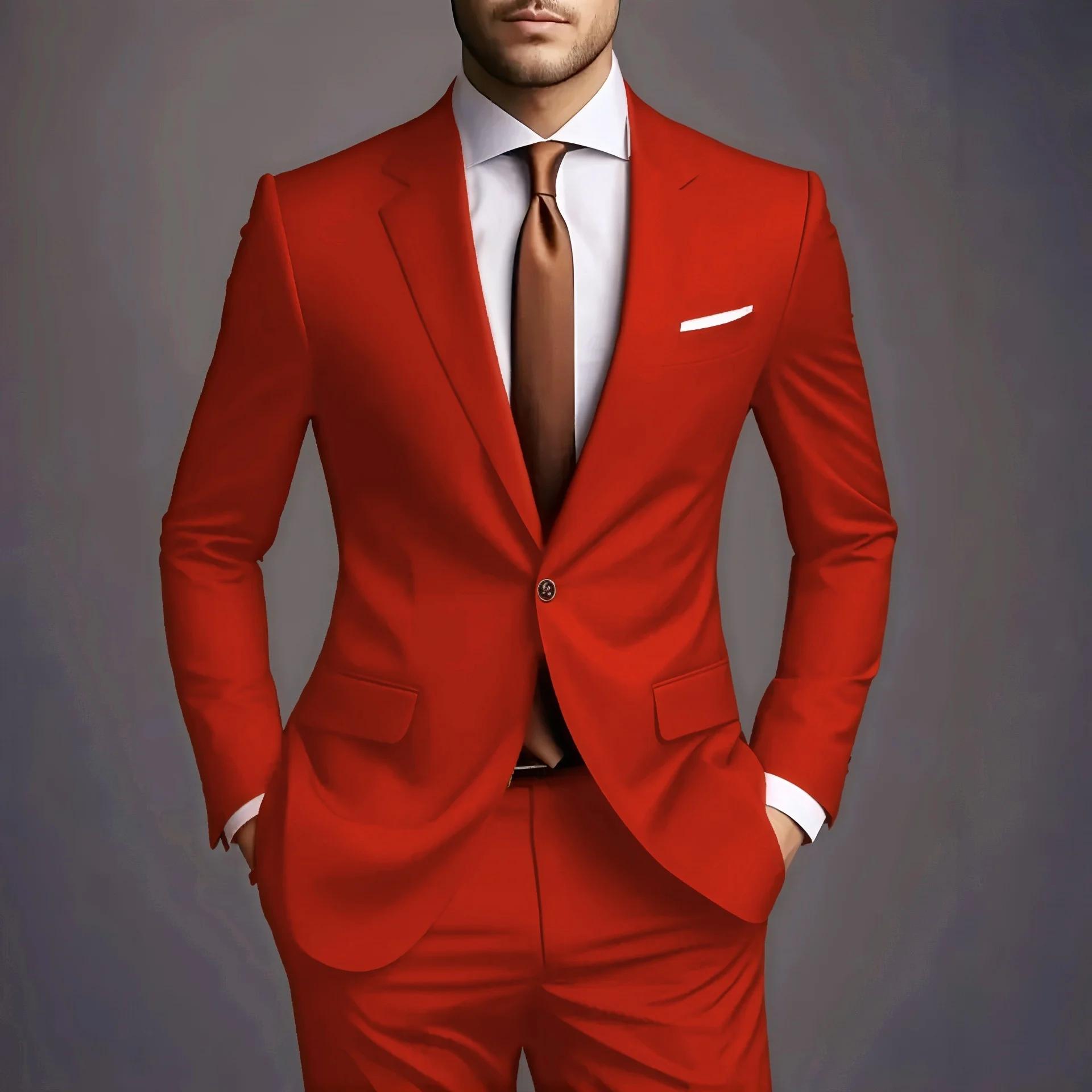 Nouveauté 2026 : Costume de Luxe Élégant pour Homme, Ensemble 2 Pièces, Style Coréen Tendance, Coupe