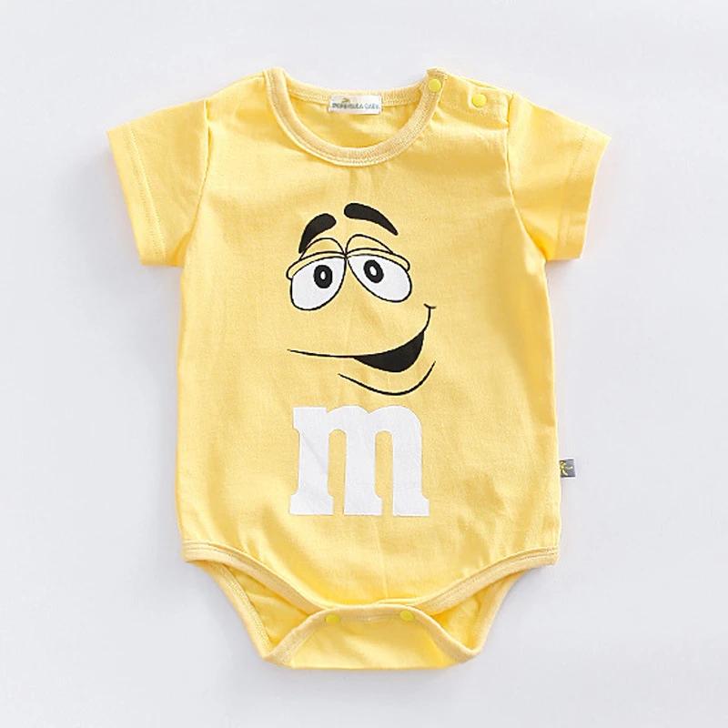 Barboteuse mignonne à manches courtes, vêtements pour nouveau-nés, couleur unie, body pour bébés gar