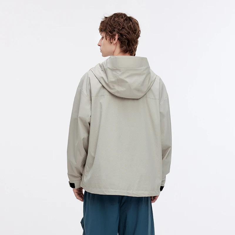 Semir veste hommes Sport de plein air ample à capuche Patchwork maille 2025 automne haut texturé vêt
