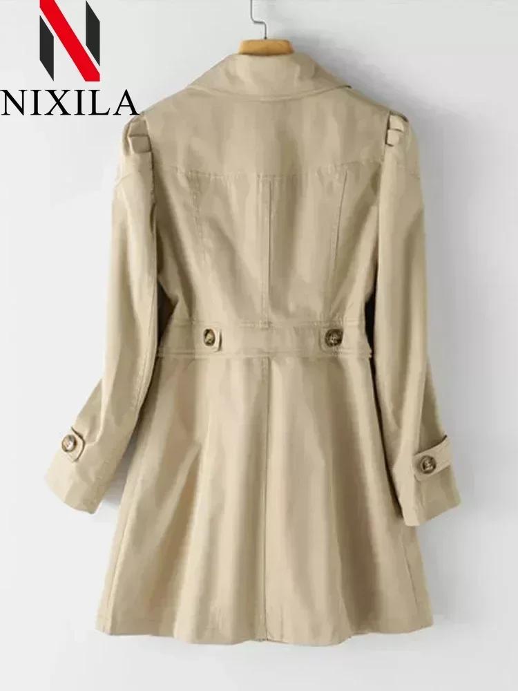 Printemps automne coupe-vent décontracté Version du Long coupe-vent haut mode coréenne dames manteau
