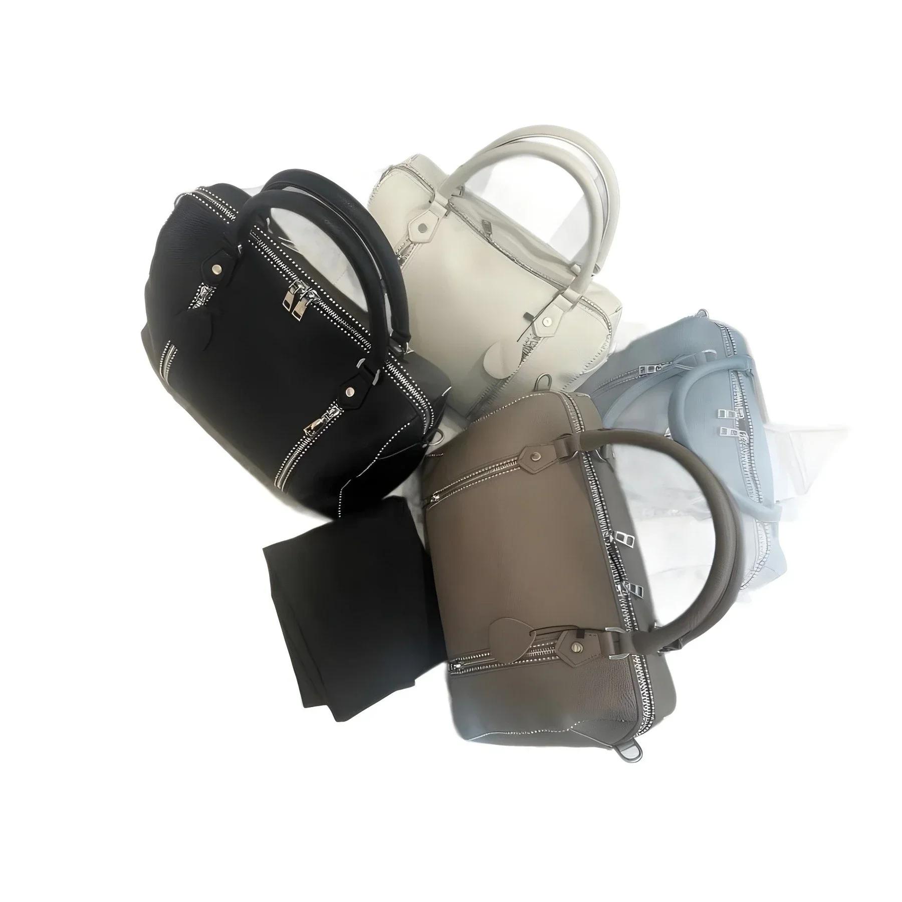 Sac à main seau en cuir noir à motif litchi, classique français, nouvelle collection 2026, pour femm