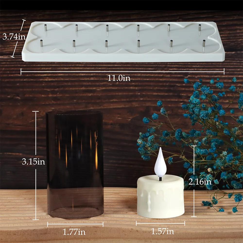 Lampe à bougie Rechargeable avec télécommande, bougies LED pour décoration de chambre, anniversaire,