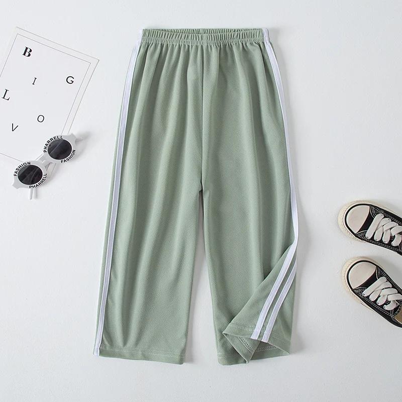Pantalon été fin à jambes larges garçon fille vêtement confortable loisirs extérieur