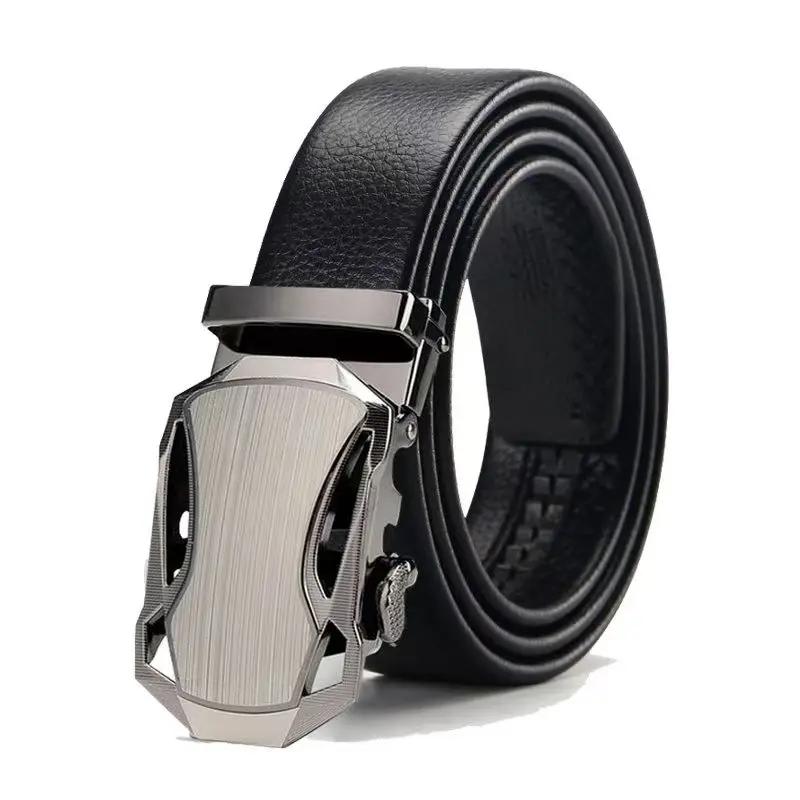 Ceinture pour hommes d'affaires de mode véritable marque de luxe ceinture boucle en métal ceinture e