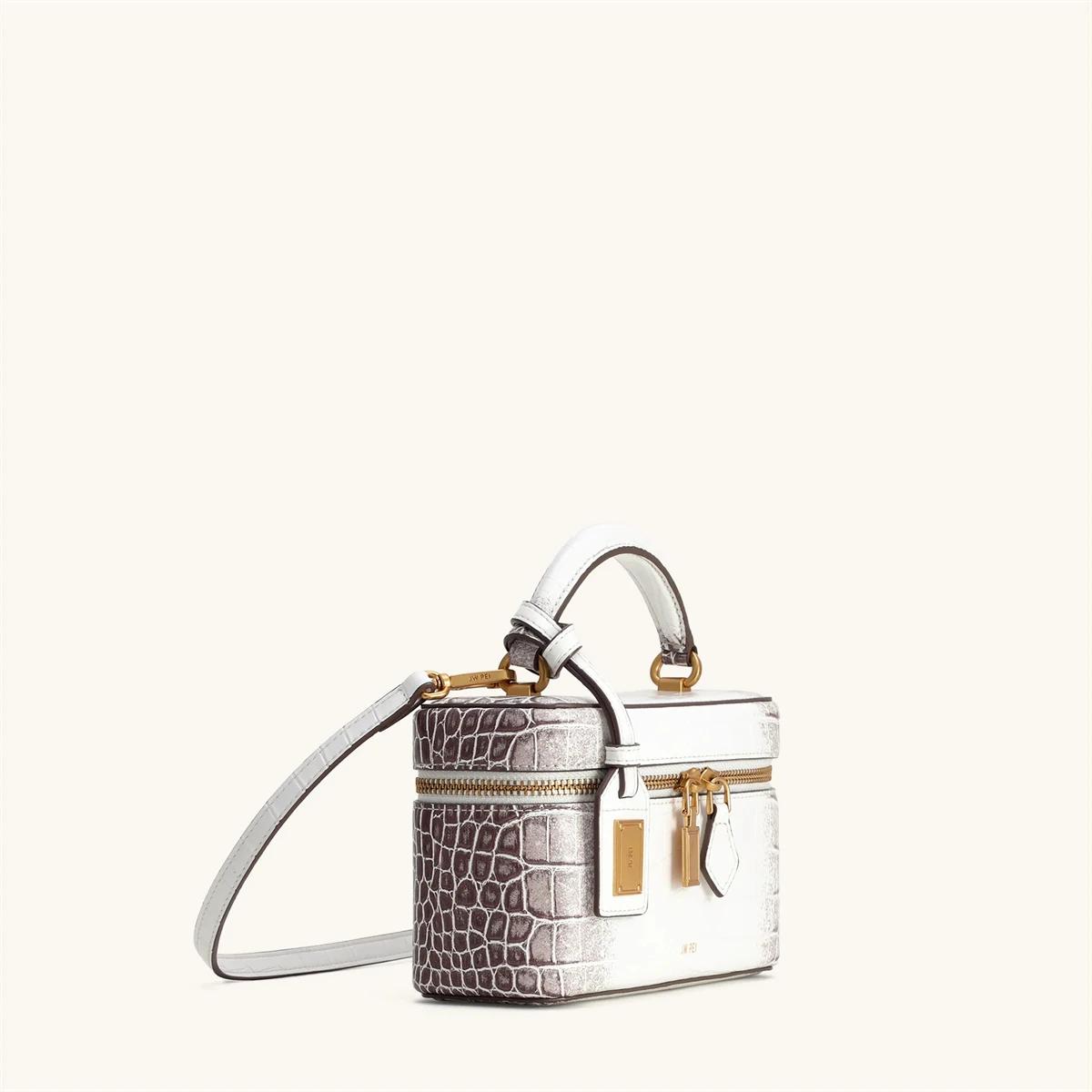 Sac à bandoulière pour femme JW PEI, sac à main croisé, petit sac carré gaufré effet croco, sac mess