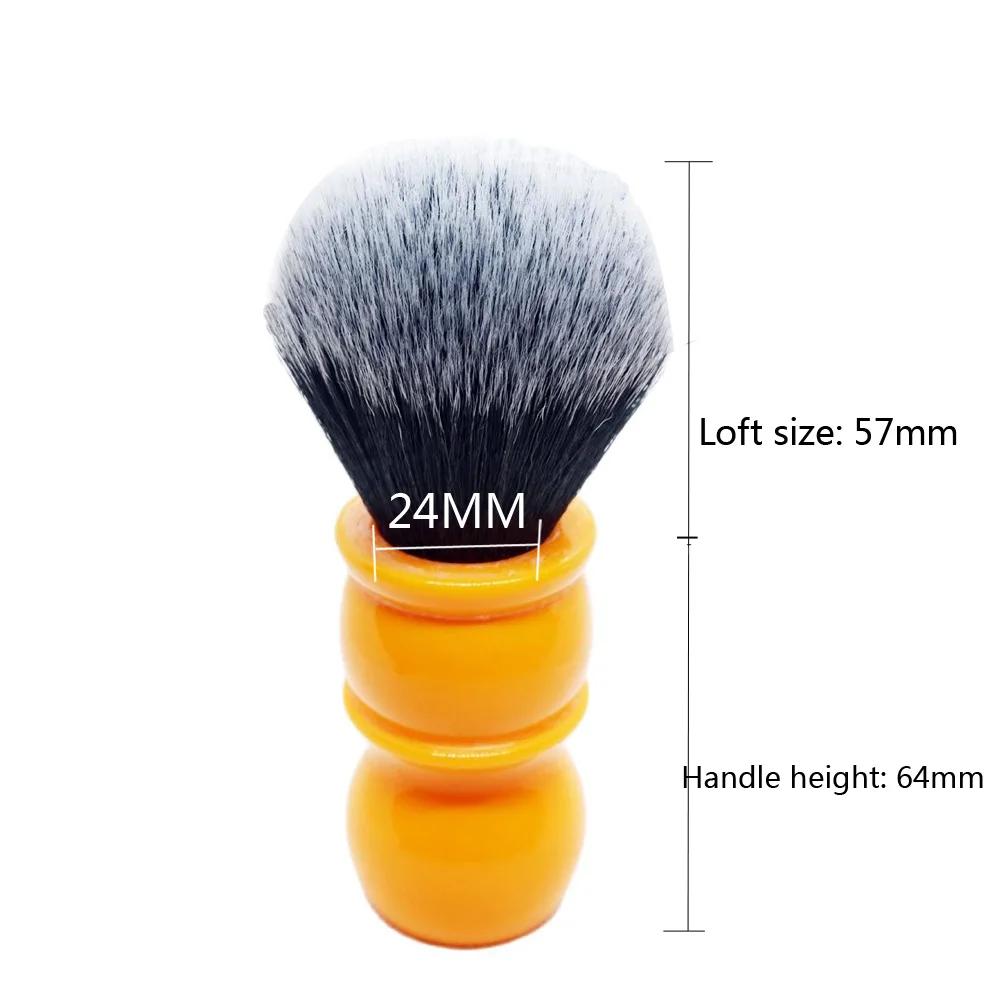 Yaqi – brosses de rasage à poignée Orange, 24mm, cheveux synthétiques doux, bon nœud de smoking