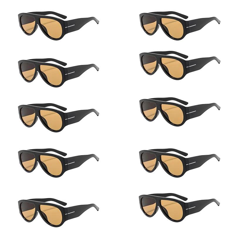 Lunettes de soleil de luxe Y2K surdimensionnées pour femmes, monture large, verres dégradés, style r