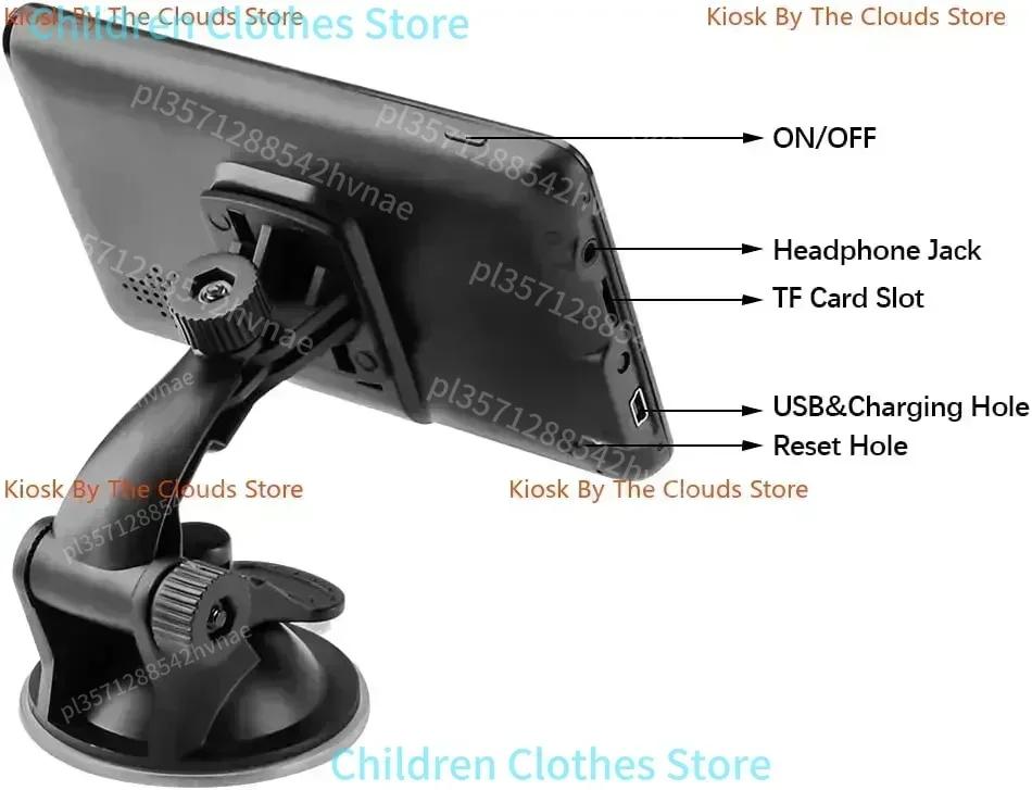 5 pouces/7 pouces voiture GPS Navigation HD écran tactile GPS navigateur camion Mode 3D Sat Nav 8G +