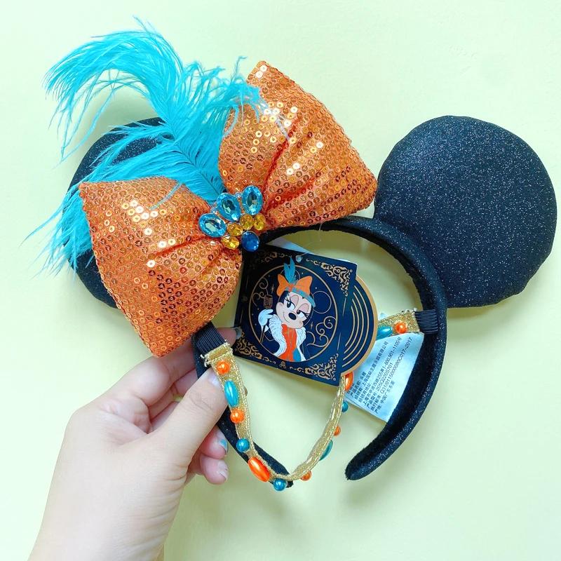 Bandeau oreilles Mickey Minnie Disney paillettes - Accessoire Cosplay Disneyland fille adulte enfant