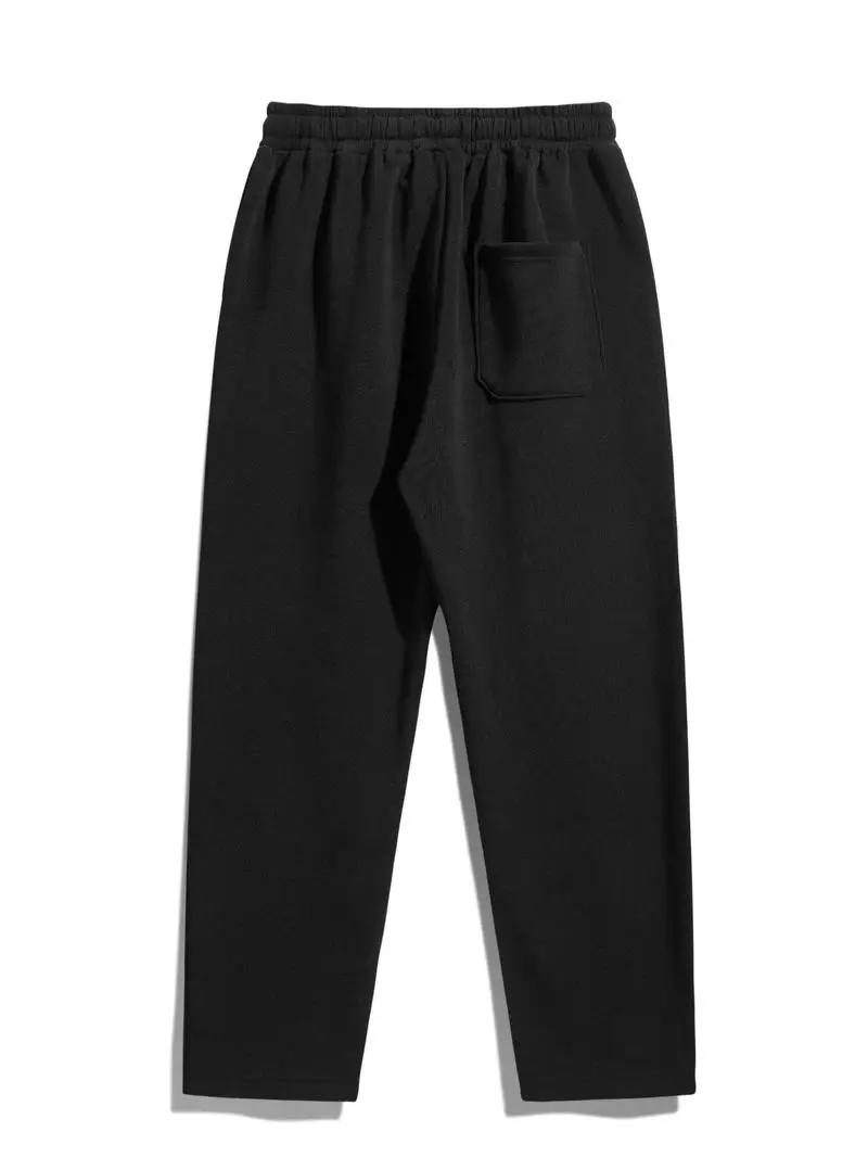 Pantalon de sport à coupe régulière pour homme, pantalon à jambe droite, cordon de serrage, ceinture