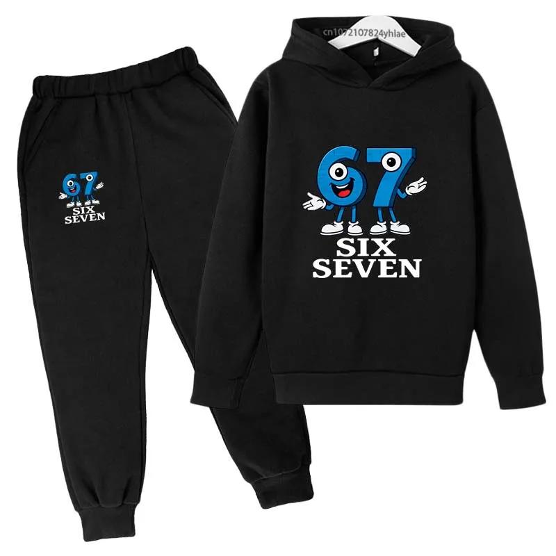 Ensemble survêtement enfants 2 pièces chiffres Six Sept - Sweat capuche pantalon garçons filles