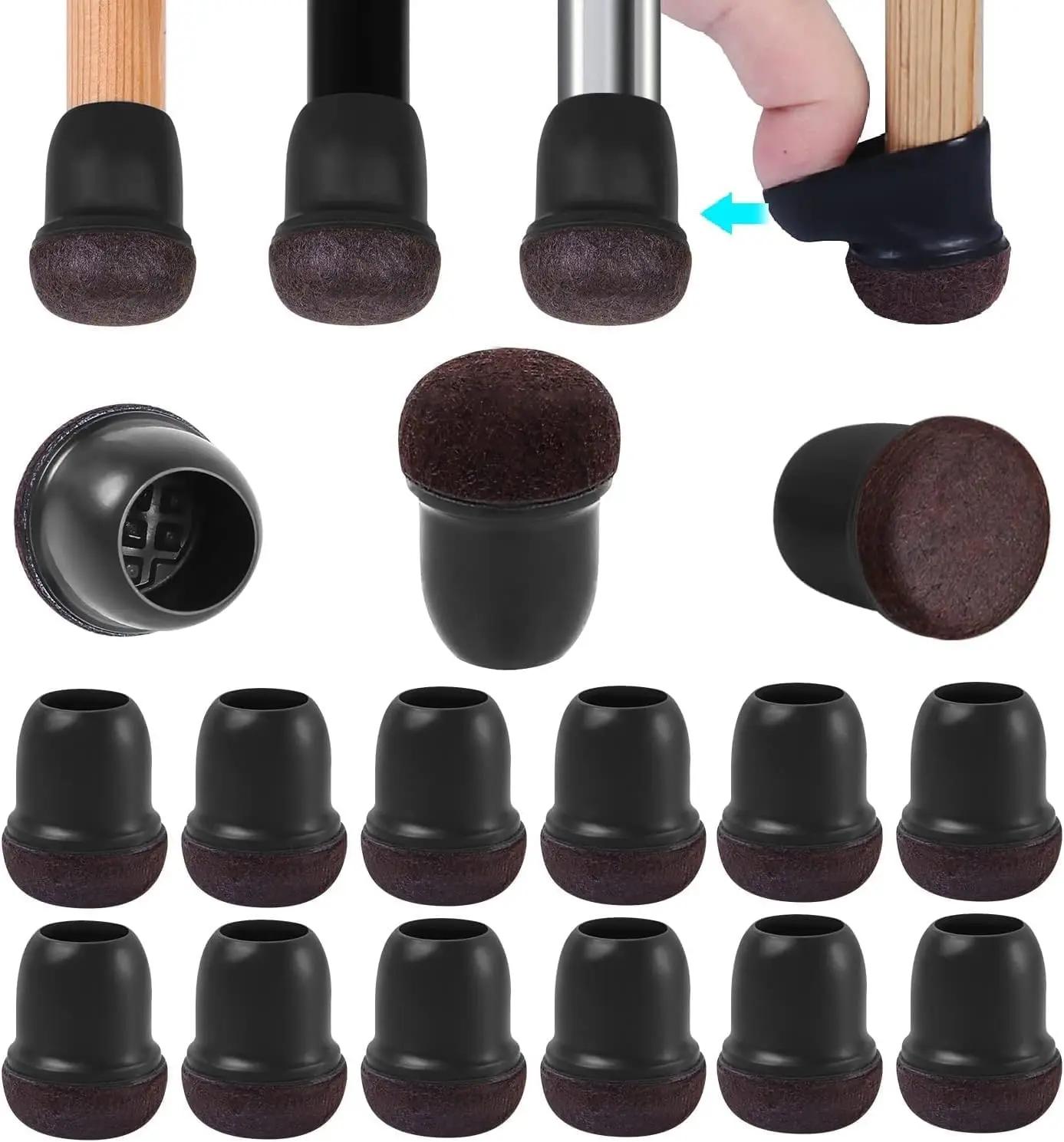 Protecteur de sol pour pieds de chaise, 8 pièces, couvre-pied diagonale avec coussinets en feutre ép