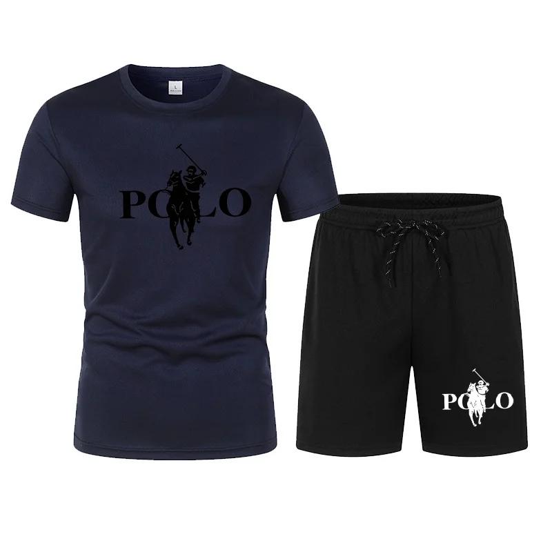 Ensemble de sport décontracté tendance été 2026 pour homme, t-shirt en maille style urbain