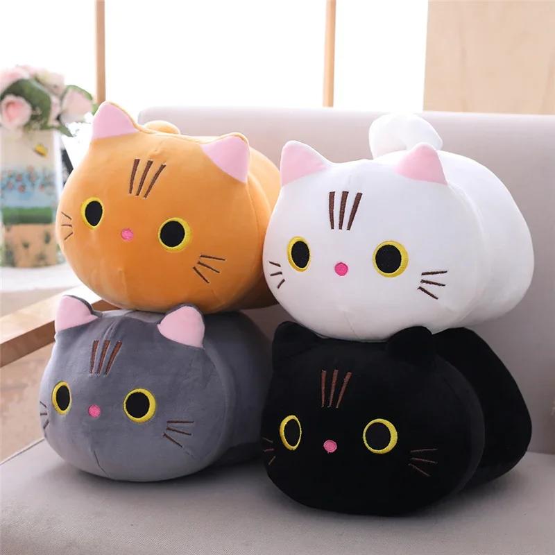 Oreiller en peluche chat doux de 20cm, coussin de canapé, jouet en peluche Kawaii, poupée animale de