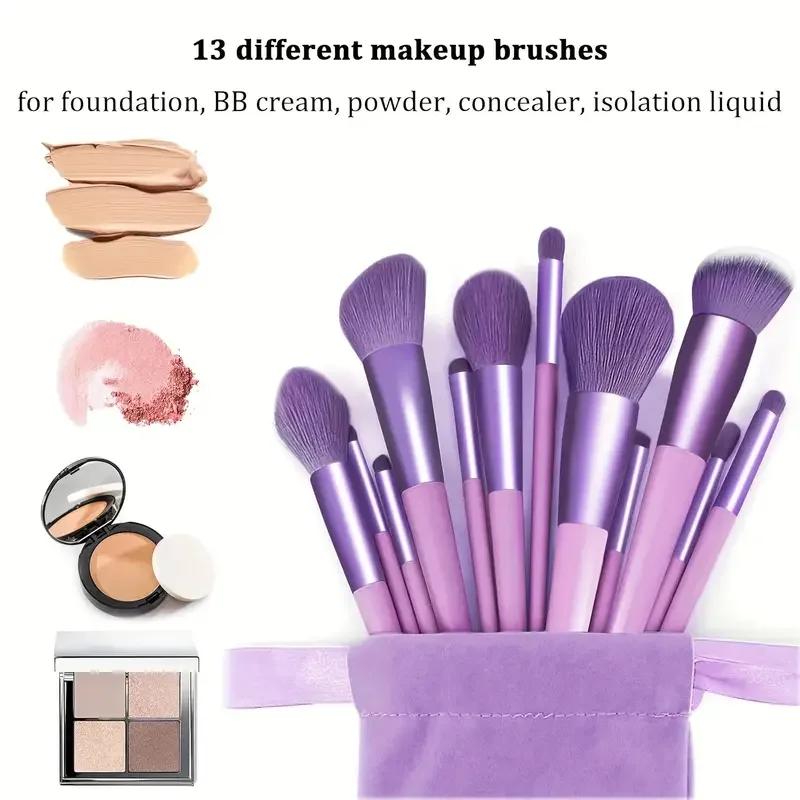 Ensemble de pinceaux de maquillage, 13 pièces, fard à paupières, fond de teint, surligneur, correcte