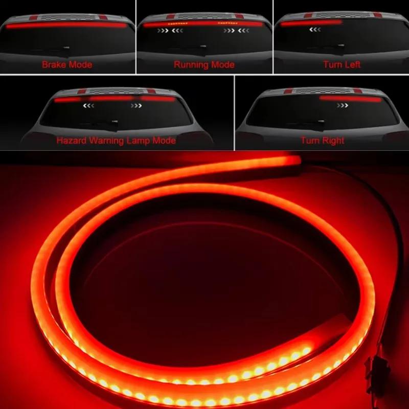 Troisième feu Stop arrière de voiture 100cm, bande LED, feux d'avertissement multi-mode, feux décora