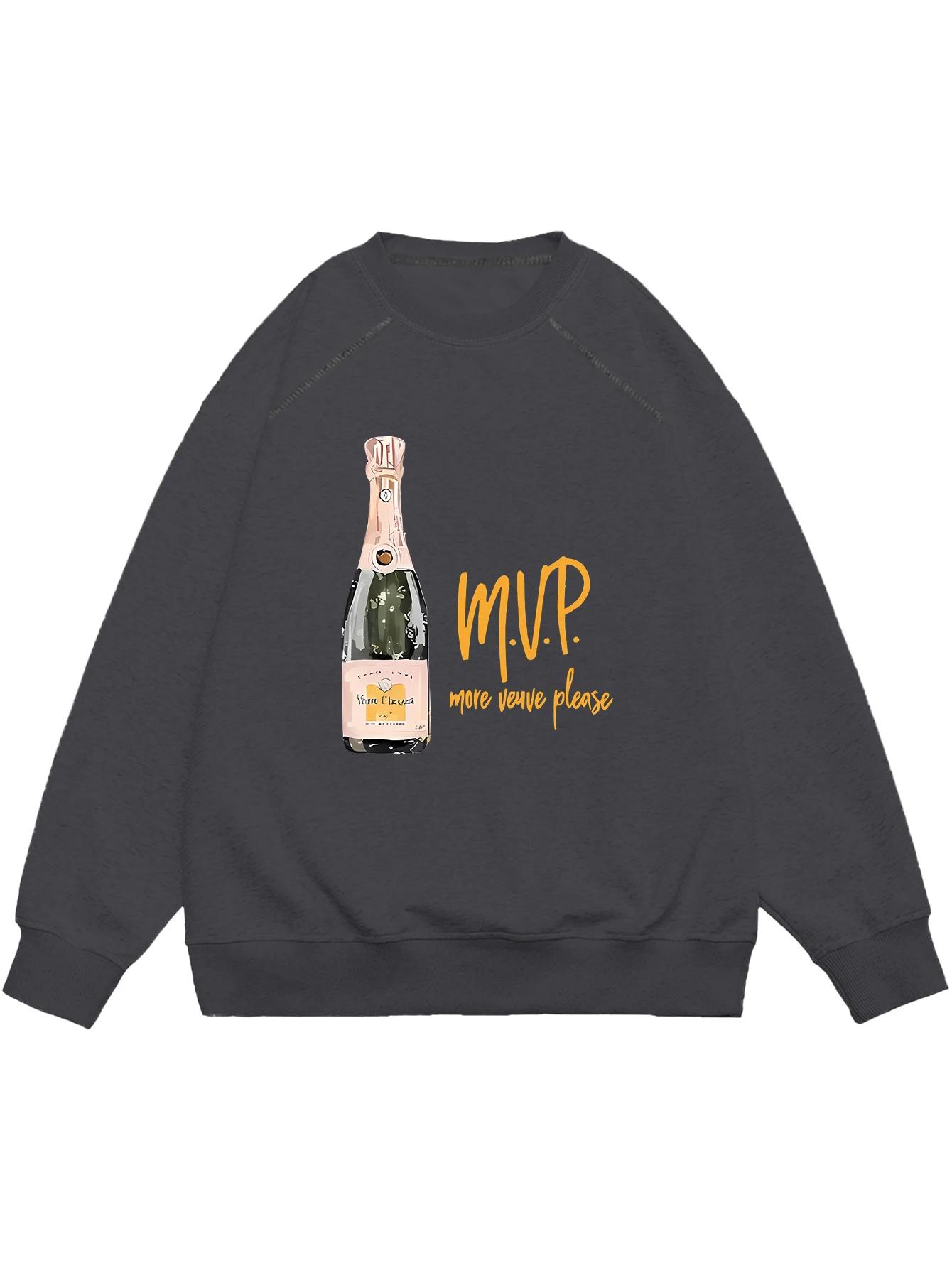 Chemises de Protection Imprimées Champagne, Sweats à Capuche Décontractés pour Femme, Collection Hiv