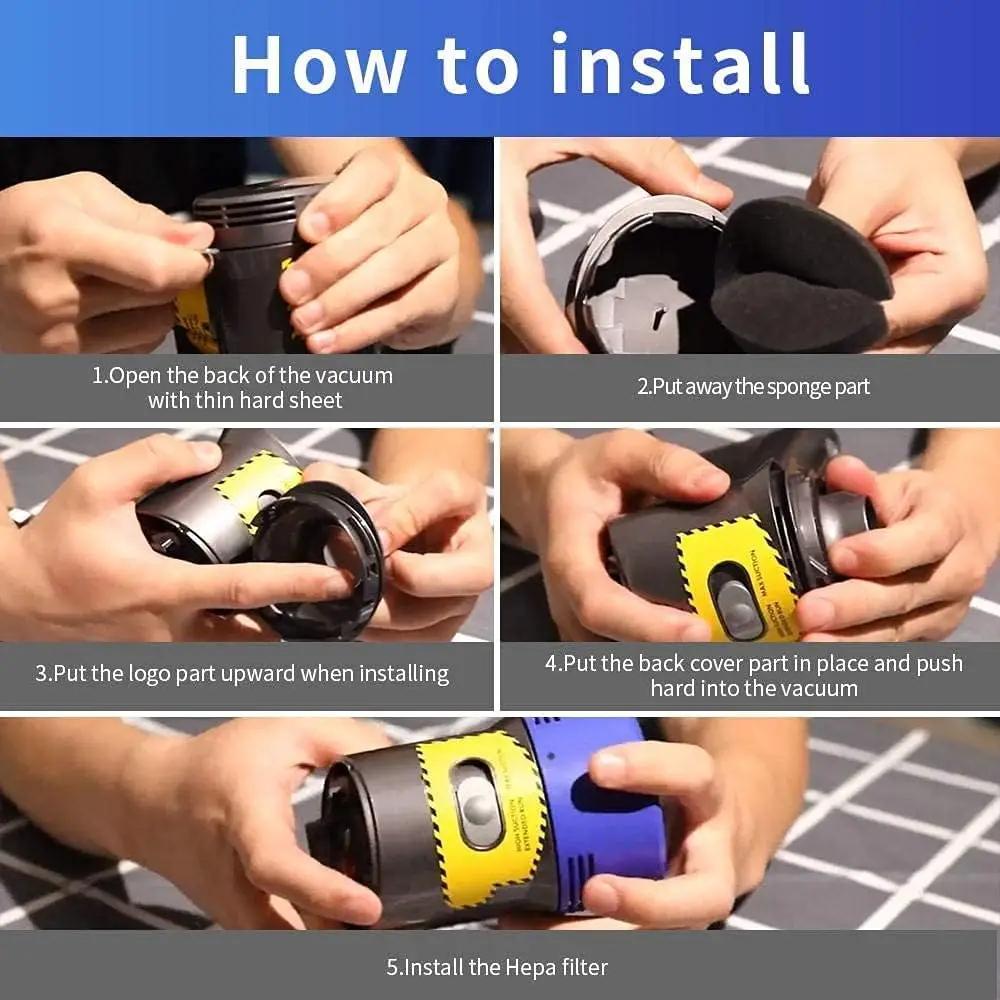 Pièces d'adaptateur de couvercle arrière/filtre HEPA arrière Compatible avec et adapté aux accessoir