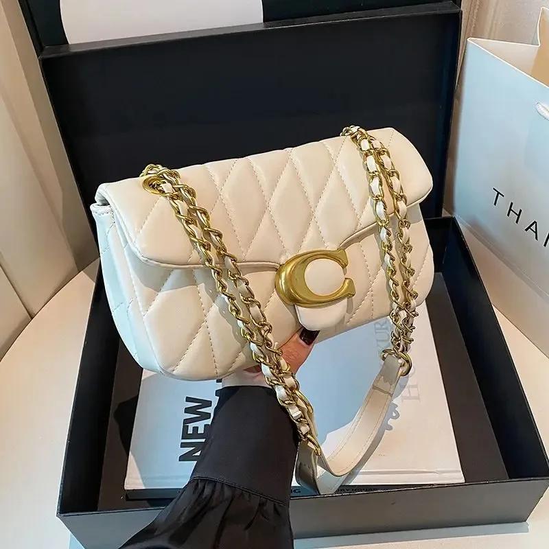Nouveau sac à main tendance 2026 pour femme, style petit sac parfumé, sac à chaîne polyvalent à moti