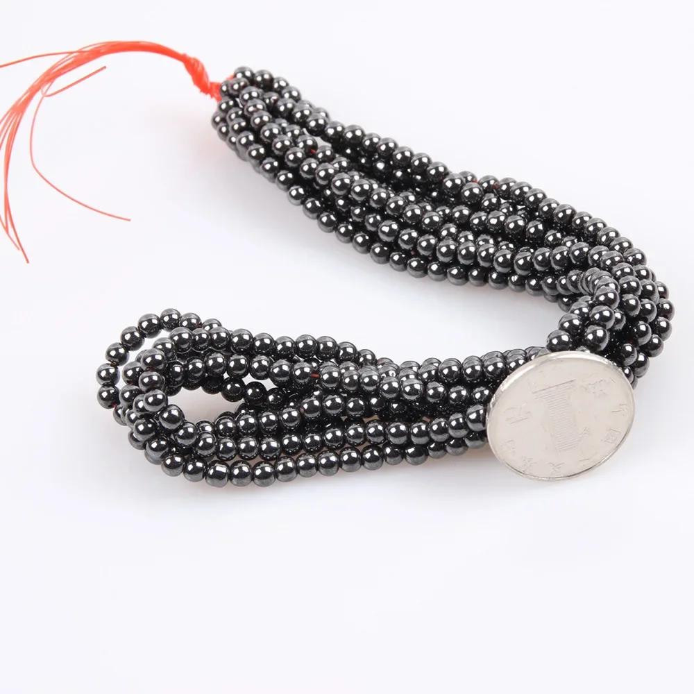Pierre naturelle magnétite hématite perles en vrac pierre biliaire noire magnétique pour les femmes 