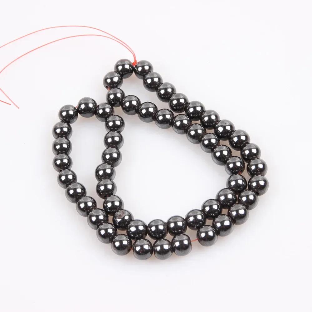 Pierre naturelle magnétite hématite perles en vrac pierre biliaire noire magnétique pour les femmes 